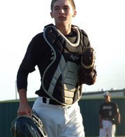 Image: Ross Stiles(1) returns to the plate after ...